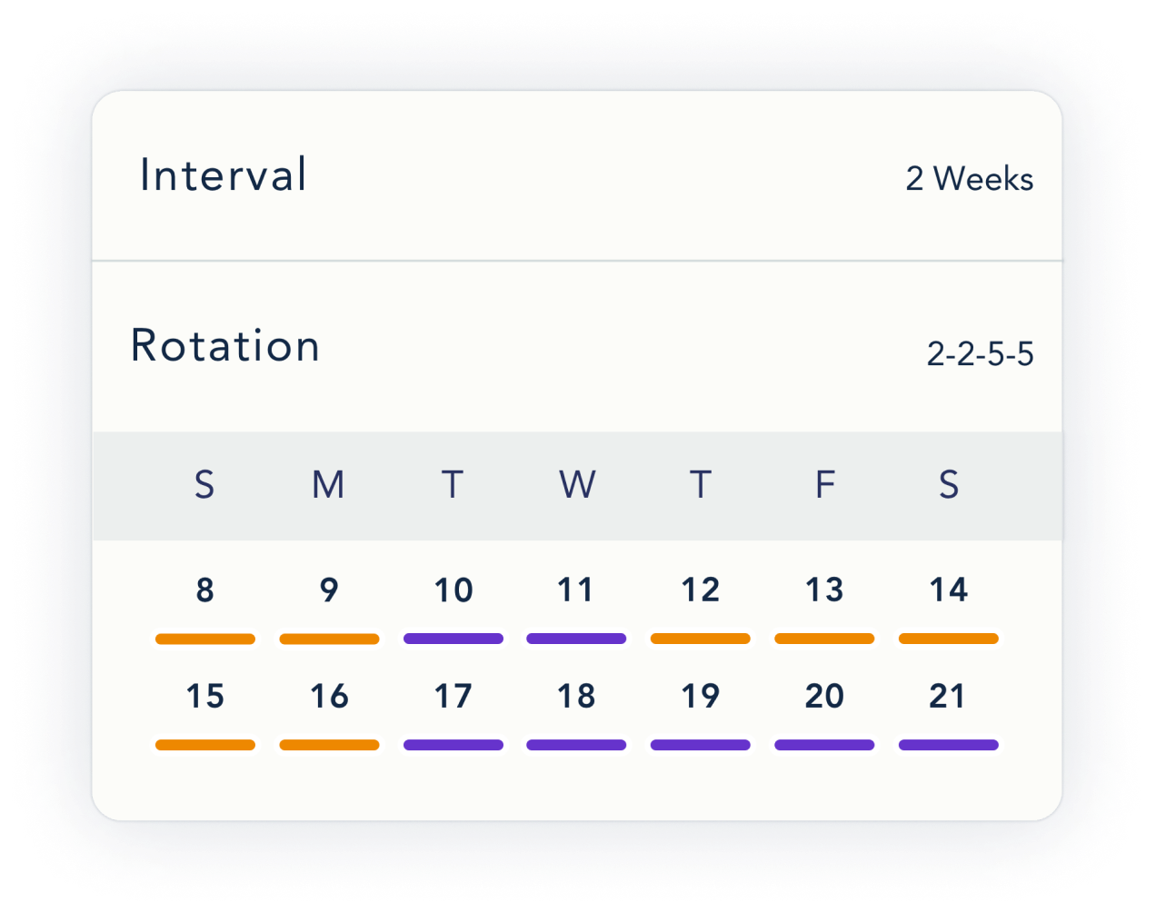 Image of the OurFamilyWizard parenting schedule builder