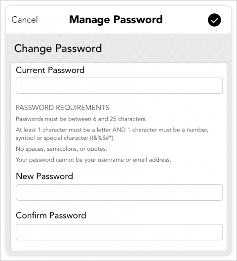 Updating Your Account Password