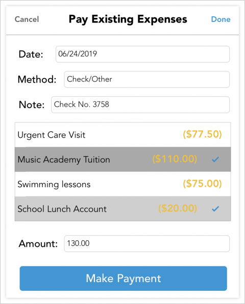 Pay Existing Expenses