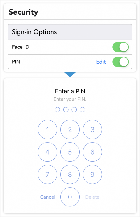 Create an Easy Access PIN Code