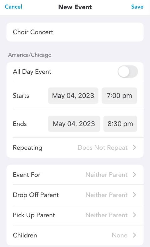 parents - mobile - event