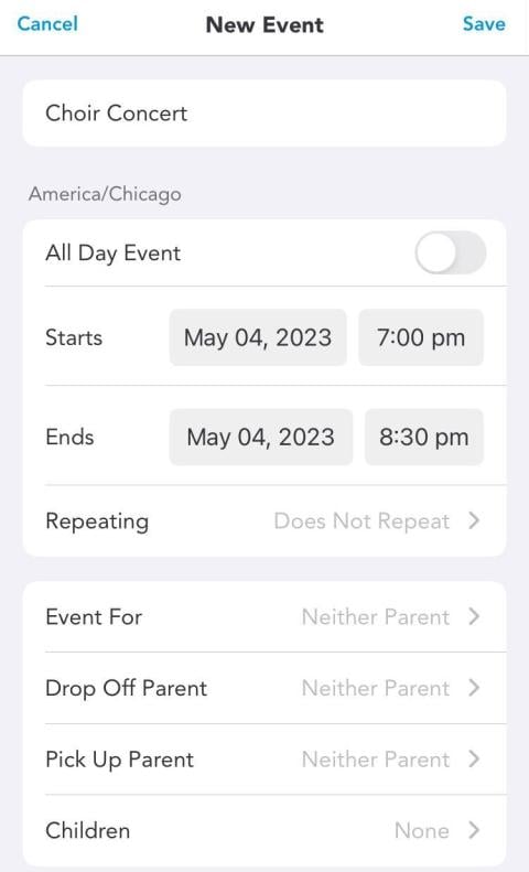 parents - mobile - event