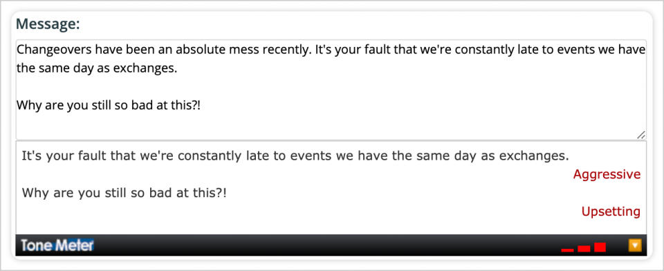 Using ToneMeter™ for Messages