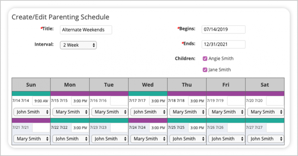 Alternating Weekends