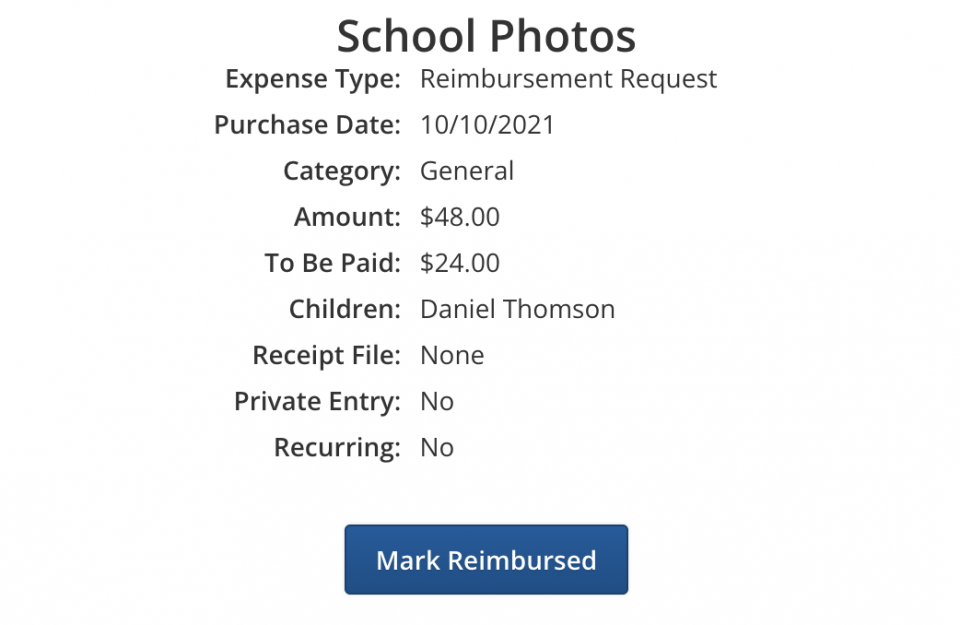 T&T - Parents I Website - mark reimbursed